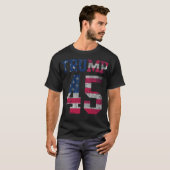 Patriottische Trump 45 Verenigde Staten T-shirt (Voorkant volledig)