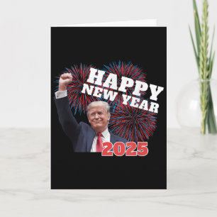 Patriottische Trump Gelukkig Nieuwjaar 2025 Papa I Kaart