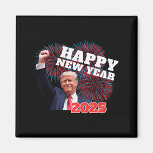 Patriottische Trump Gelukkig Nieuwjaar 2025 Papa i Magneet