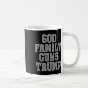 Patriottische Trump God Familie Pistolen Trump Koffiemok