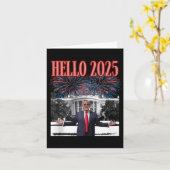 Patriottische Trump Hallo 2025 Oud en Nieuw Republ Kaart (Gele Bloem)