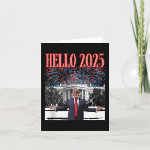 Patriottische Trump Hallo 2025 Oud en Nieuw Republ Kaart