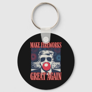 Patriottische Trump Maak Vuurwerk Groot Again 4 ju Sleutelhanger