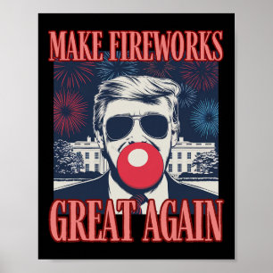 Patriottische Trump Maak Vuurwerk Groots Opnieuw 4 Poster