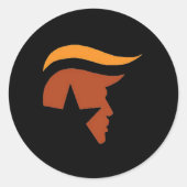 PATRIOTTISCHE TRUMP-STICKER RONDE STICKER (Voorkant)