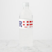 Patriottische Trump-typografie Waterfles Etiket (Voorkant)