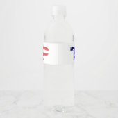 Patriottische Trump-typografie Waterfles Etiket (Achterkant)