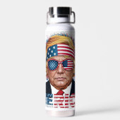 Patriottische Trump Waterfles (Achterkant)