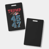 Patriottische Trump Won 45 en 47 Overwinning Winna Badge (Voor- en achterkant)