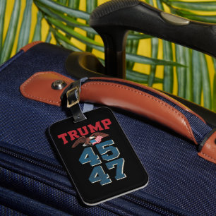 Patriottische Trump Won 45 en 47 Overwinning Winna Bagagelabel