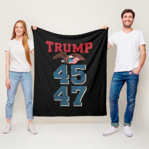 Patriottische Trump Won 45 en 47 Overwinning Winna Fleece Deken