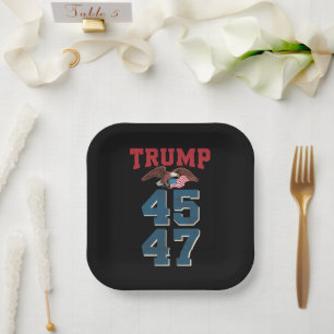 Patriottische Trump Won 45 en 47 Overwinning Winna Papieren Bordje