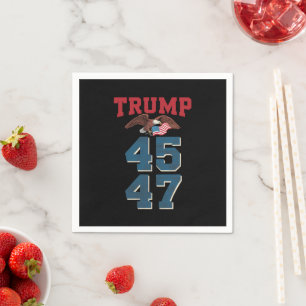 Patriottische Trump Won 45 en 47 Overwinning Winna Servet