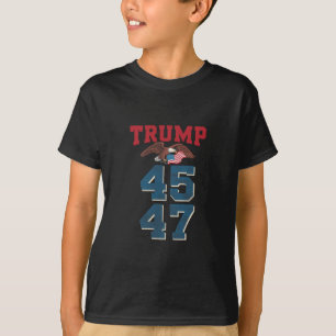 Patriottische Trump Won 45 en 47 Overwinning Winna T-shirt