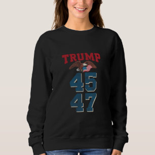 Patriottische Trump Won 45 en 47 Overwinning Winna Trui