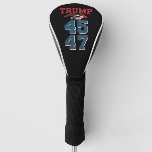 Patriottische Trump won 45 en 47 overwinningswinna Golfheadcover (Voorkant)