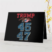 Patriottische Trump won 45 en 47 overwinningswinna Kaart (Gele Bloem)