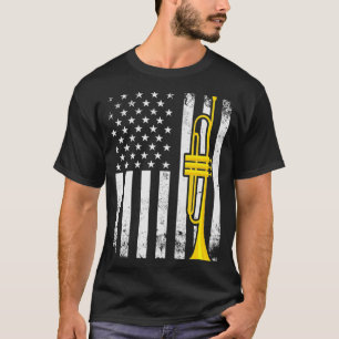 Patriottische Trumpeter Gift Flag Trumpet T-shirt