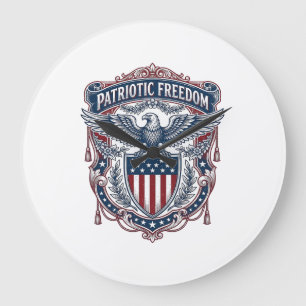 Patriottische Tuin Vlag Stijl Vector Grafische T-s Grote Klok