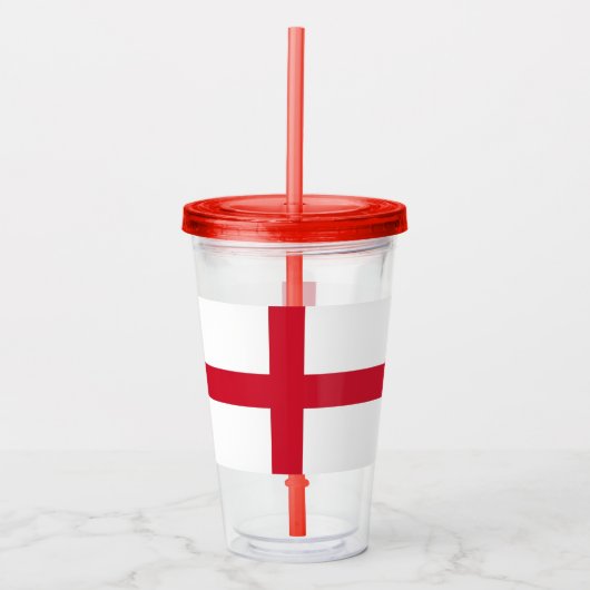 Patriottische Tumbler met vlag van Engeland Acryl Drinkbeker (Voorkant)