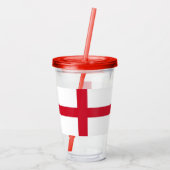 Patriottische Tumbler met vlag van Engeland Acryl Drinkbeker (Achterkant)