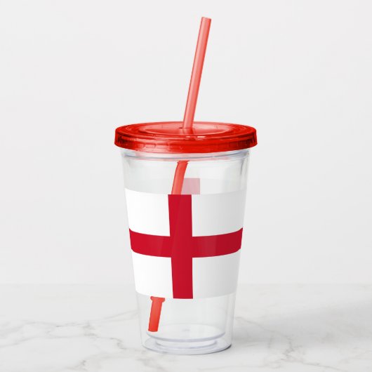 Patriottische Tumbler met vlag van Engeland Acryl Drinkbeker (Achterkant)