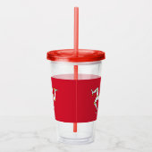 Patriottische Tumbler met vlag van het eiland Man Acryl Drinkbeker (Rechts)