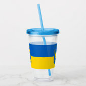 Patriottische Tumbler met vlag van Oekraïne Acryl Drinkbeker (Links)
