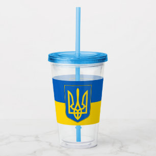 Patriottische Tumbler met vlag van Oekraïne Acryl Drinkbeker