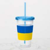 Patriottische Tumbler met vlag van Oekraïne Acryl Drinkbeker (Rechts)