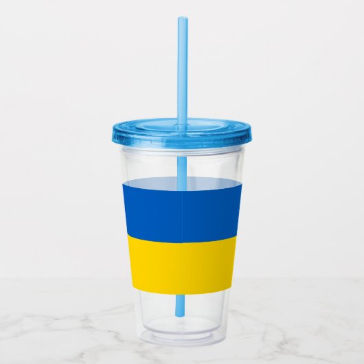 Patriottische Tumbler met vlag van Oekraïne Acryl Drinkbeker (Rechts)