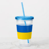Patriottische Tumbler met vlag van Oekraïne Acryl Drinkbeker (Links)
