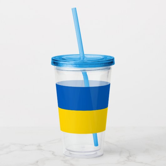 Patriottische Tumbler met vlag van Oekraïne Acryl Drinkbeker (Links)