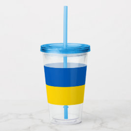 Patriottische Tumbler met vlag van Oekraïne Acryl Drinkbeker