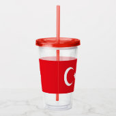 Patriottische Tumbler met vlag van Turkije Acryl Drinkbeker (Rechts)