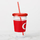 Patriottische Tumbler met vlag van Turkije Acryl Drinkbeker (Links)