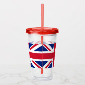Patriottische Tumbler met vlag van Verenigd Konink Acryl Drinkbeker (Rechts)