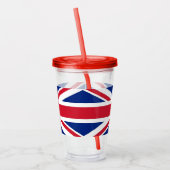 Patriottische Tumbler met vlag van Verenigd Konink Acryl Drinkbeker (Links)