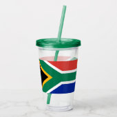 Patriottische Tumbler met vlag van Zuid-Afrika Acryl Drinkbeker (Achterkant)
