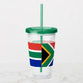Patriottische Tumbler met vlag van Zuid-Afrika Acryl Drinkbeker (Rechts)