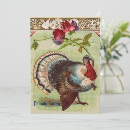 Patriottische Turkije Party Uitnodiging (Staand voorkant)