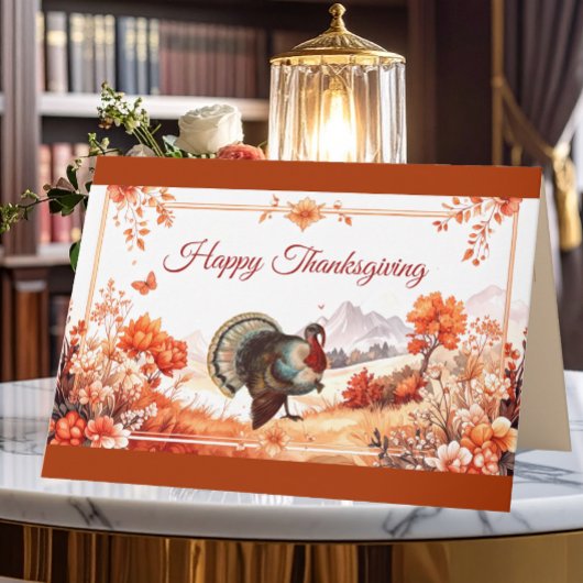 Patriottische Turkije Thanksgiving Bedankkaart
