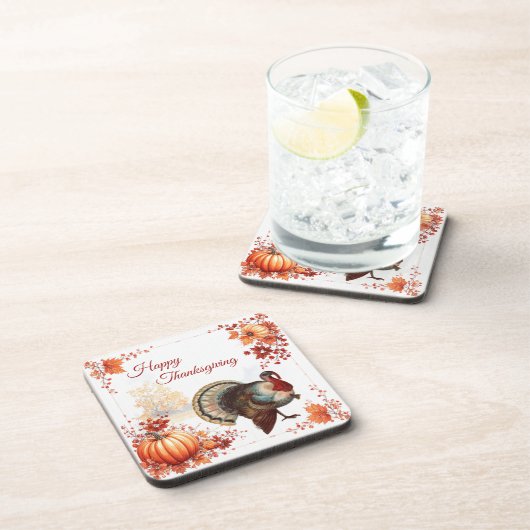 Patriottische Turkije Thanksgiving Bier Onderzetter (Rechterzijde)