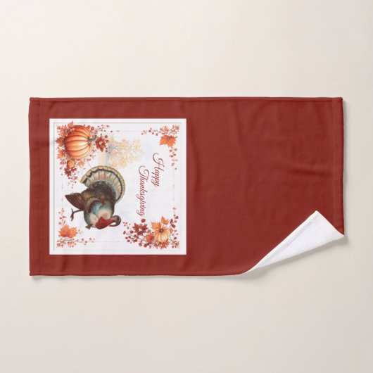 Patriottische Turkije Thanksgiving Handdoek (Handdoek)