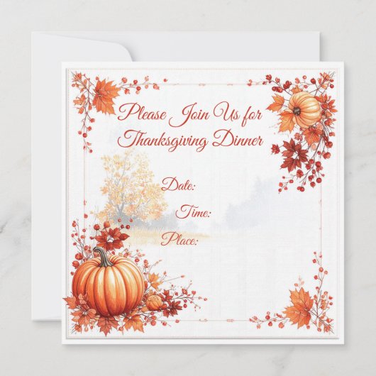 Patriottische Turkije Thanksgiving Kaart (Achterkant)