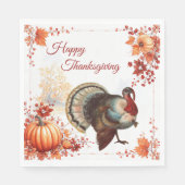 Patriottische Turkije Thanksgiving Servet (Voorkant)