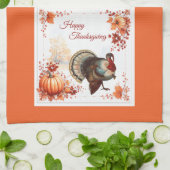 Patriottische Turkije Thanksgiving Theedoek (Gevouwen)
