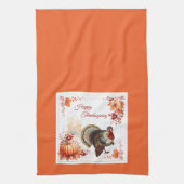 Patriottische Turkije Thanksgiving Theedoek (Verticaal)