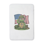 Patriottische Turtle Salute Vector Design_1 Badmat (Voorkant Verticaal)