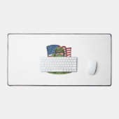 Patriottische Turtle Salute Vector Design_1 Bureaumat (Keyboard & Muis)